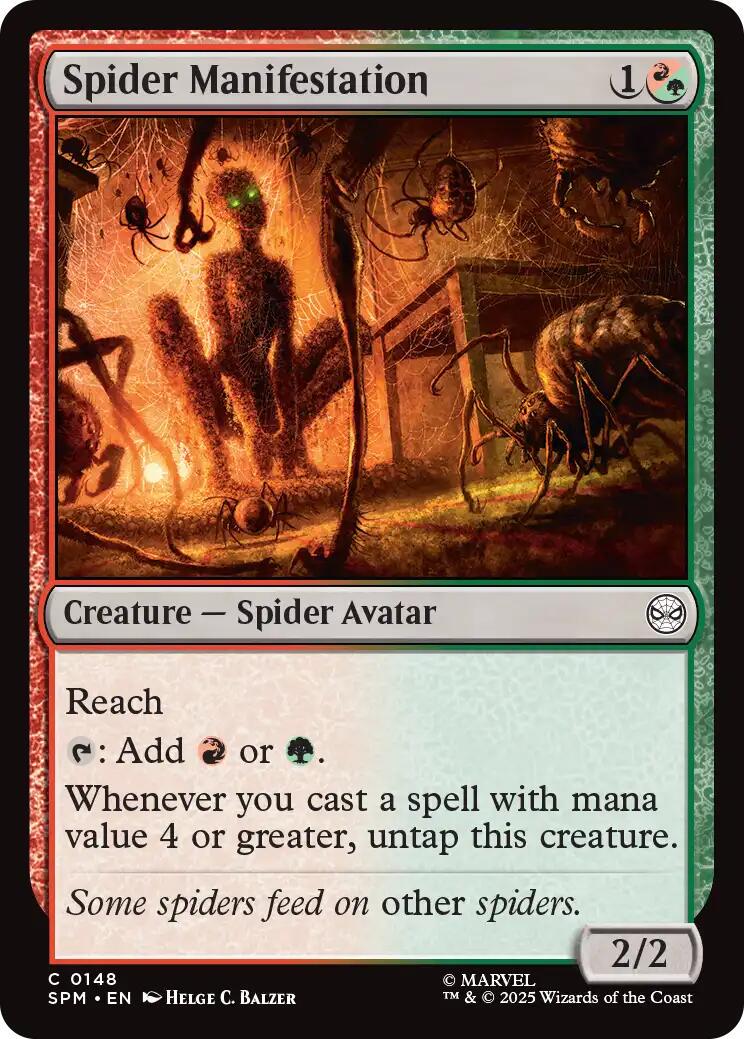 spider-man mtg card value Spider Manifestation #148 Prices | Magic Marvel Double strike Spectacular Spider-Man (#235) (textured foil)