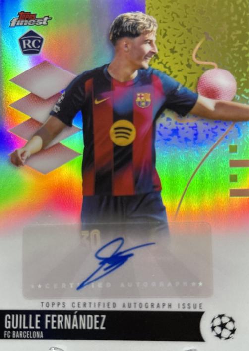 Guille Fernandez #BA-GF 2025 Topps Finest UEFA Autograph