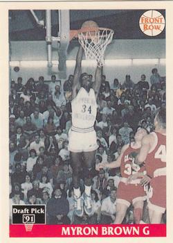 Myron Brown #12 1991 Front Row Italian English Basketball