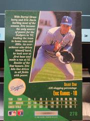 Back | Eric Karros Baseball Cards 1992 Score Select