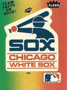 Chicago White Sox Baseball Cards 1983 Fleer Stickers