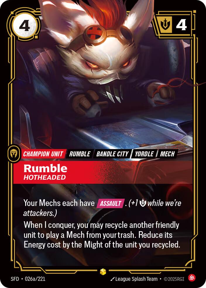Rumble - Hotheaded [Alternate Art] #26a Prices | Riftbound