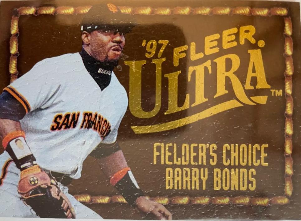 Barry Bonds #4 Baseball Cards 1997 Ultra Fielder's Choice