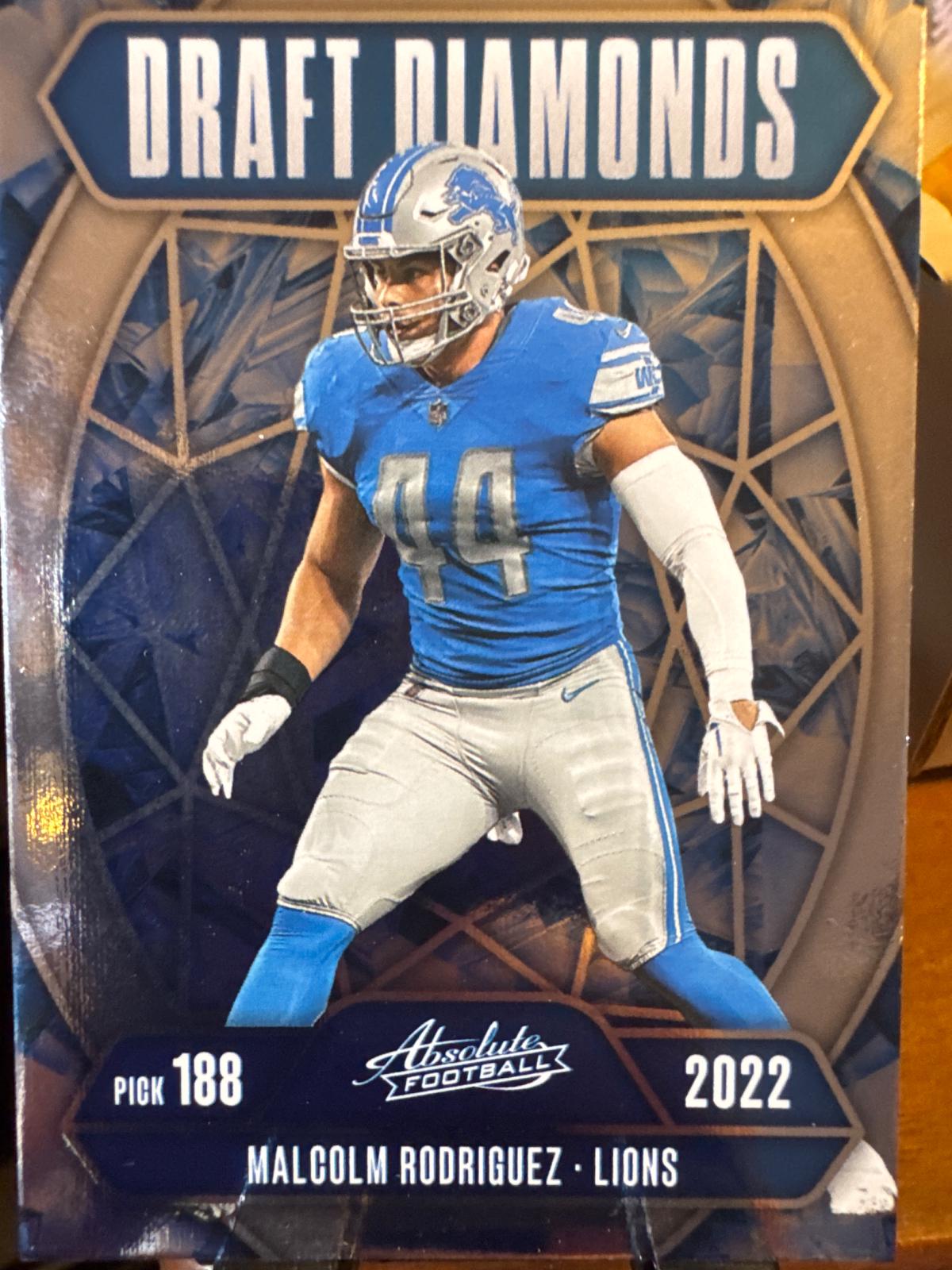 Malcolm Rodriguez #17 2025 Panini Absolute Countdown Calendar Football Draft Diamonds