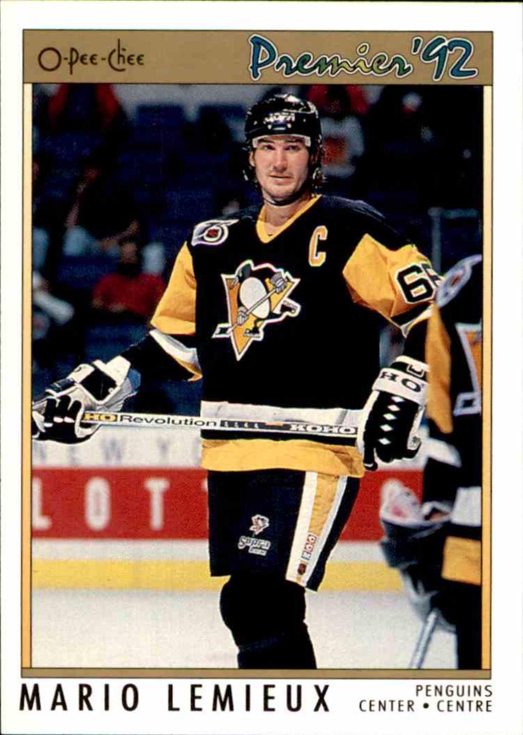 Mario Lemieux #114 Hockey Cards 1991 O-Pee-Chee Premier