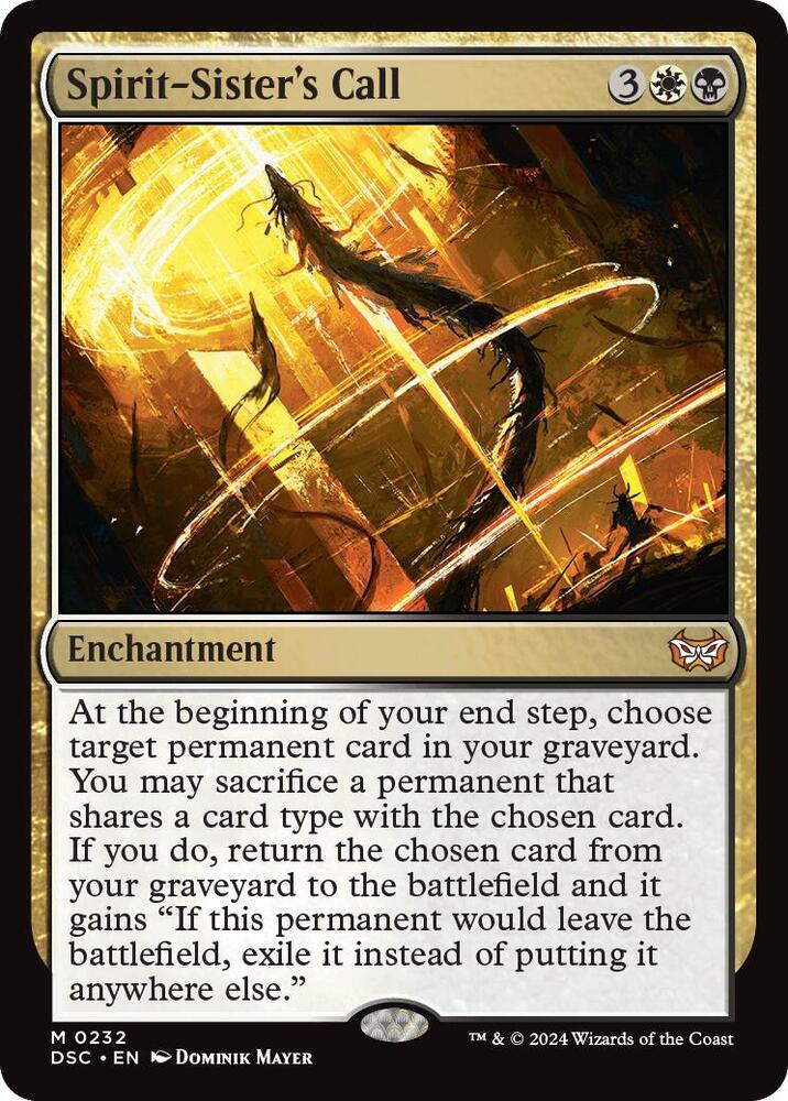 Spirit-Sister's Call #232 Magic Duskmourn: House of Horror Commander