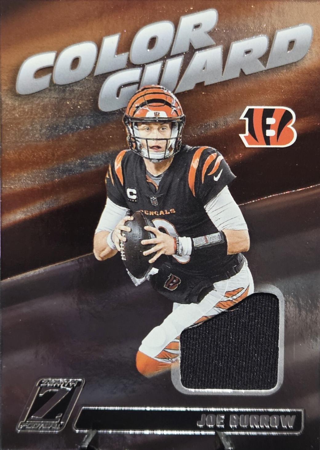 Joe Burrow #CG11 Football Cards 2024 Panini Zenith Color Guard