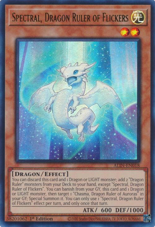 Spectral, Dragon Ruler of Flickers ALIN-EN018 YuGiOh Alliance Insight