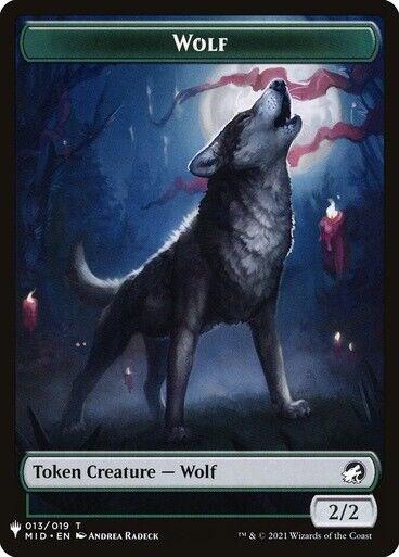 Wolf // Ashaya, the Awoken World Double-Sided Token #13 Magic The List Reprints