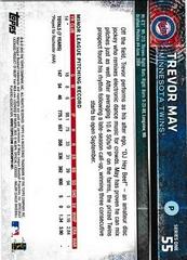 Back Of Card | Trevor May Baseball Cards 2015 Topps