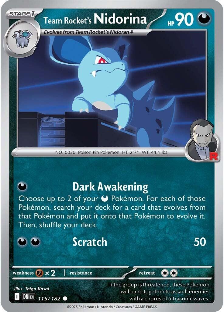 Team Rocket's Nidorina #115 Pokemon Destined Rivals