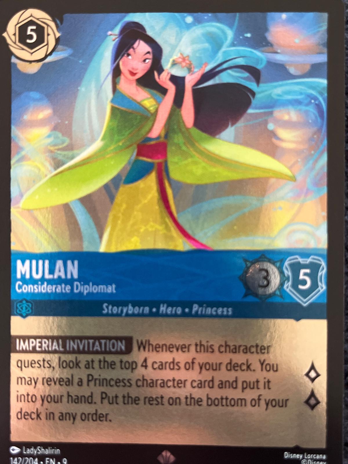 lorcana fabled card reveals Disney Lorcana: Fabled Chapter 9 Ariel & Mulan – Safeway Collectibles main image 1