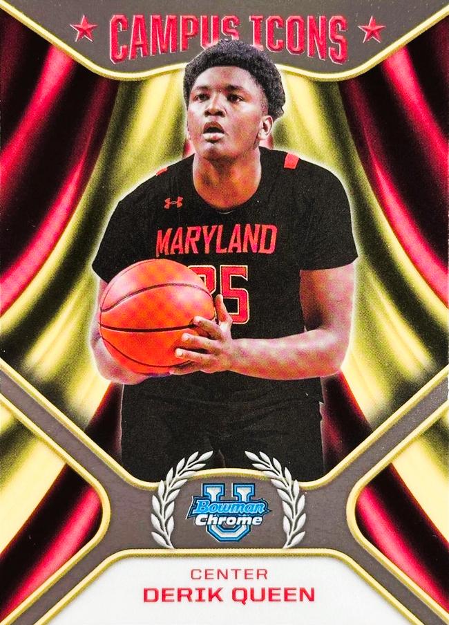 Derik Queen #CI-12 Basketball Cards 2024 Bowman Chrome University Campus Icons