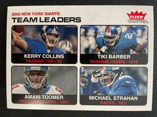 Kerry Collins, Tiki Barber, Amani Toomer, Michael Strahan
