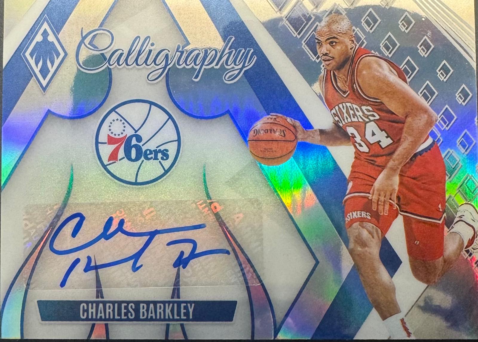 Charles Barkley #CG-CBK Basketball Cards 2023 Panini Phoenix Calligraphy