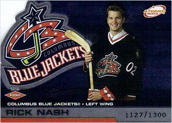 Rick Nash #105 2002 Pacific Atomic Hockey