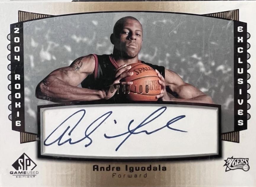 Andre Iguodala #RE2 Basketball Cards 2004 SP Game Used Rookie Exclusives Autograph