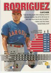 Back Image | Ivan Rodriguez Baseball Cards 1998 Circa Thunder