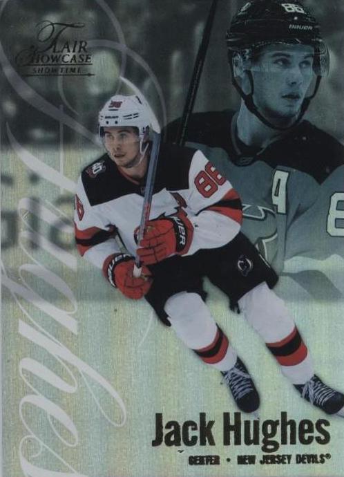 Jack Hughes #38 2023 Fleer Ultra Flair Showcase Showtime Hockey