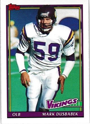 Mark Dusbabek #392 Football Cards 1991 Topps