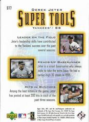 Back | Derek Jeter Baseball Cards 2001 Upper Deck MVP Super Tools