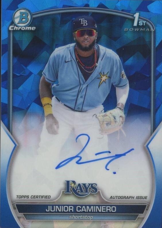 Junior Caminero #BSPA-JCO Prices | 2023 Bowman Chrome Sapphire