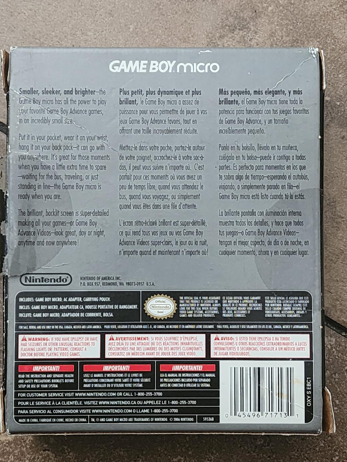 Game Boy Micro Black Prices GameBoy Advance | Compare Loose, CIB & New ...