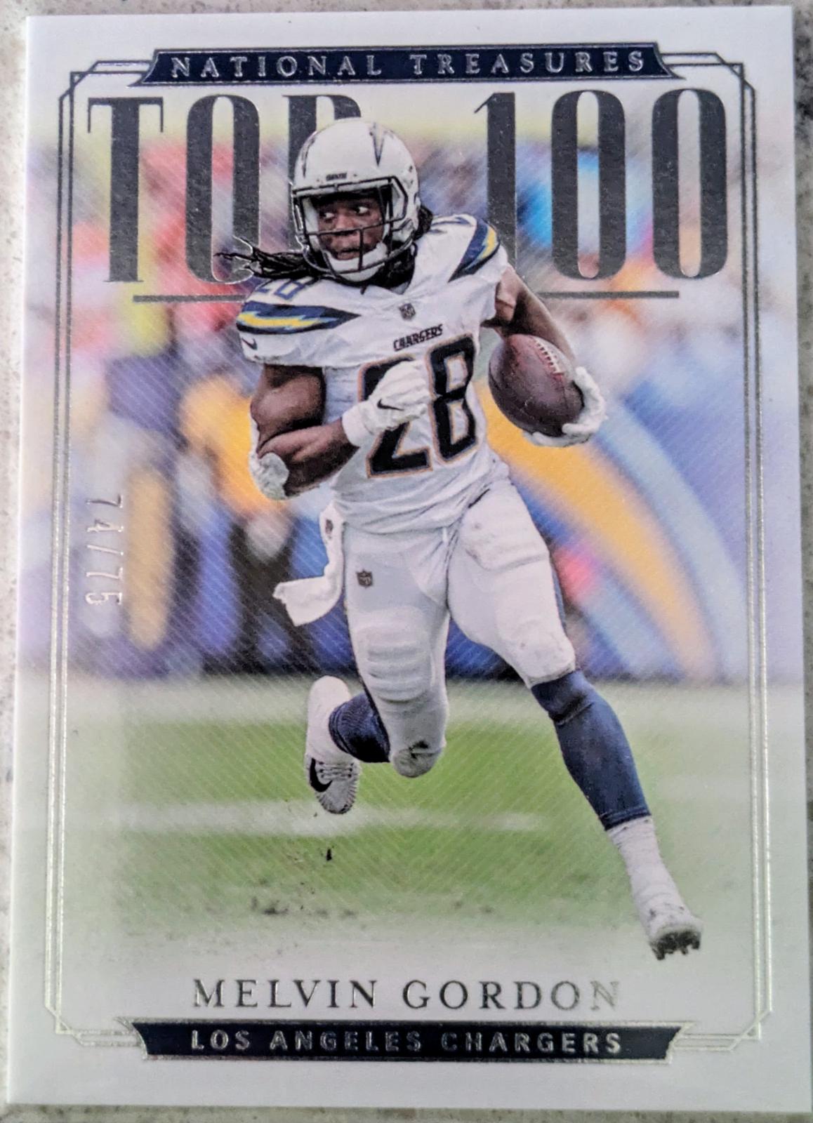 Melvin Gordon III #TOP-30 Football Cards 2018 National Treasures Top 100 Collection