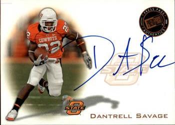 Dantrell Savage #PPS-DS 2008 Press Pass Autograph Football