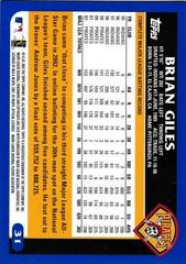 Back Of Card | Brian Giles Baseball Cards 2003 Topps