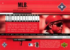 Back | Ivan Rodriguez Baseball Cards 2000 Upper Deck Hologrfx