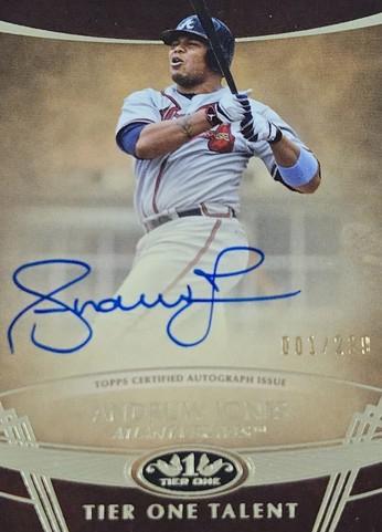 Andruw Jones #TTA-AJ Baseball Cards 2019 Topps Tier One Talent Autographs