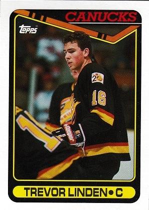 Trevor Linden #225 Hockey Cards 1990 Topps
