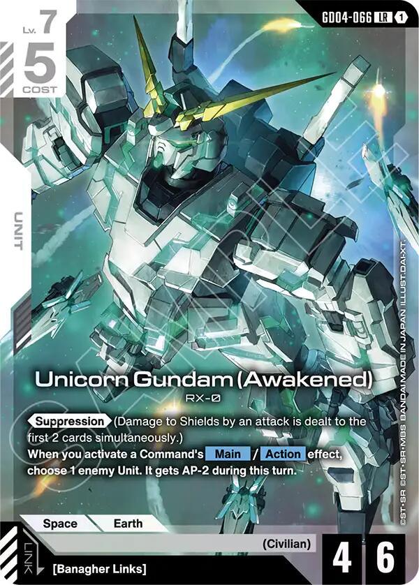 Unicorn Gundam: Awakened [Holo] #GD04-066 Prices | Gundam Phantom Aria