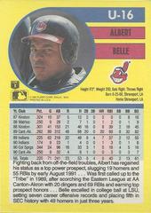 Back | Albert Belle Baseball Cards 1991 Fleer Update