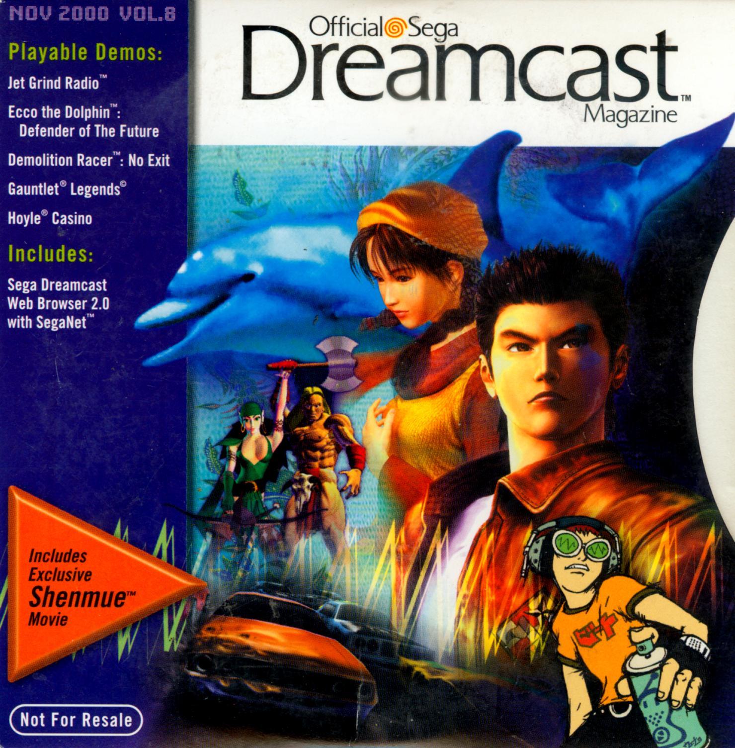 Dreamcast November 2000 Vol 8 Demo Disc Sega Dreamcast