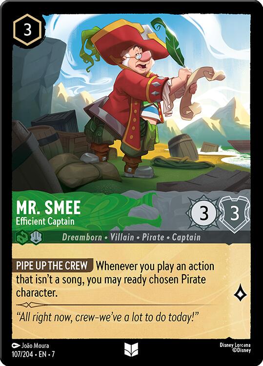 Mr. Smee - Efficient Captain #107 Lorcana Archazia's Island