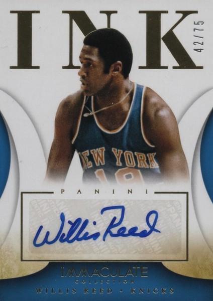 Willis Reed #43 Basketball Cards 2013 Panini Immaculate Collection Ink