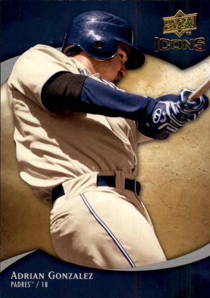 Adrian Gonzalez #3 Baseball Cards 2009 Upper Deck Icons