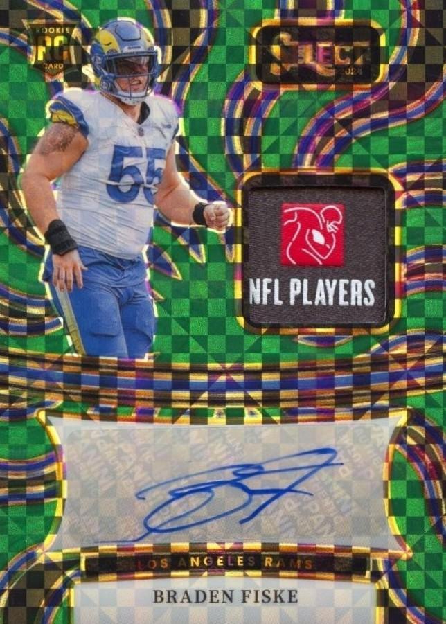 Braden Fiske #28 2024 Panini Select Rookie Signature Memorabilia Prizm Football