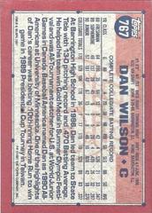 Back Of Card | Dan Wilson Baseball Cards 1991 Topps