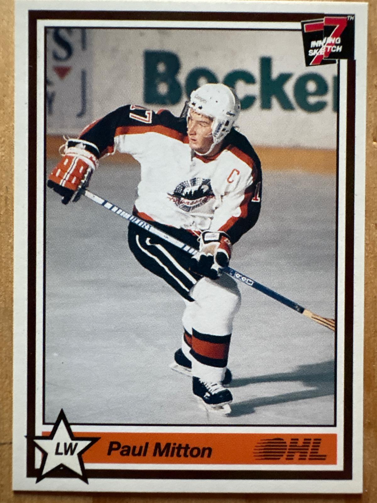 Paul Mitton #110 1990 7th Inning Sketch Ohl Hockey