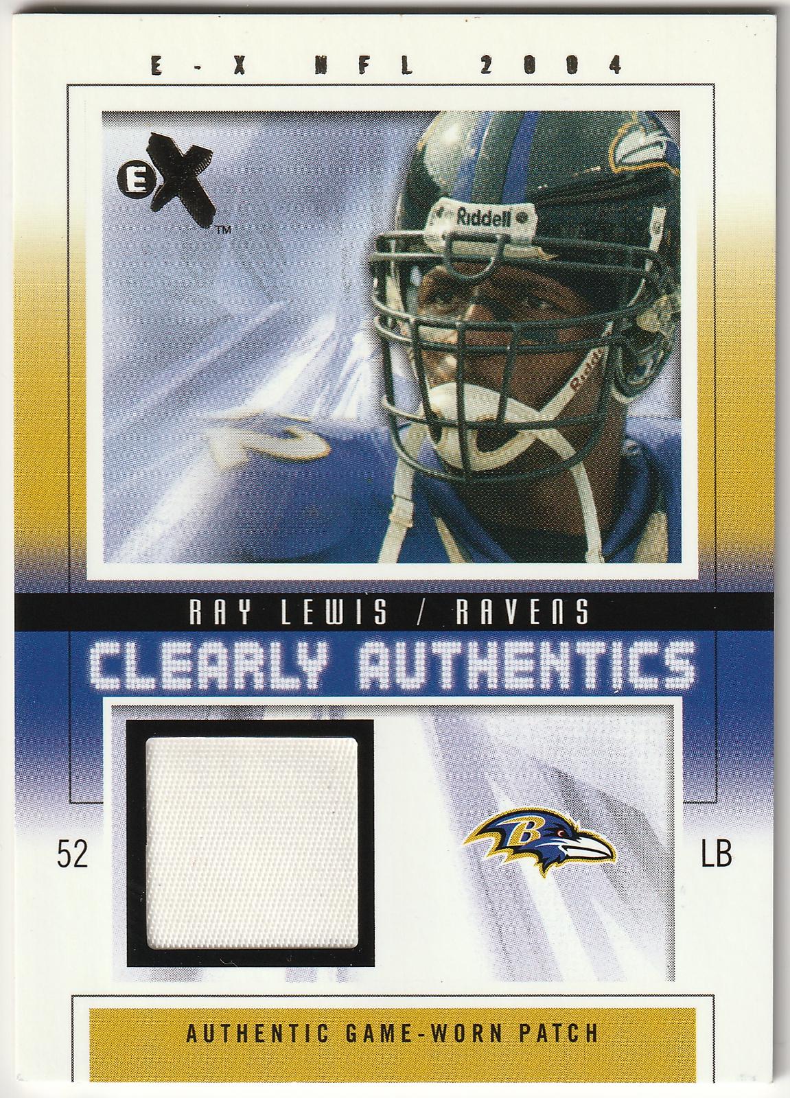 Ray Lewis #CA-RL Football Cards 2004 Fleer E X Clearly Authentics
