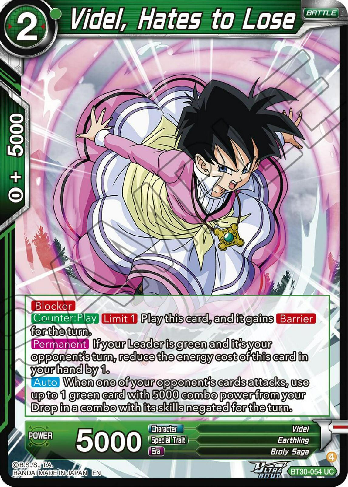 Videl, Hates to Lose BT30-054 Prices | Dragon Ball Super Three
