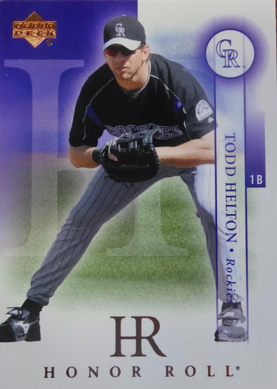 Todd Helton #42 Baseball Cards 2003 Upper Deck Honor Roll