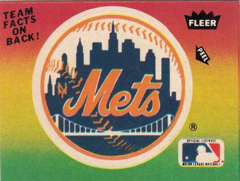 New York Mets Logo Baseball Cards 1983 Fleer Stickers