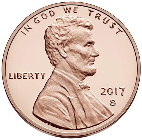 2017 S Coins Lincoln Shield Penny