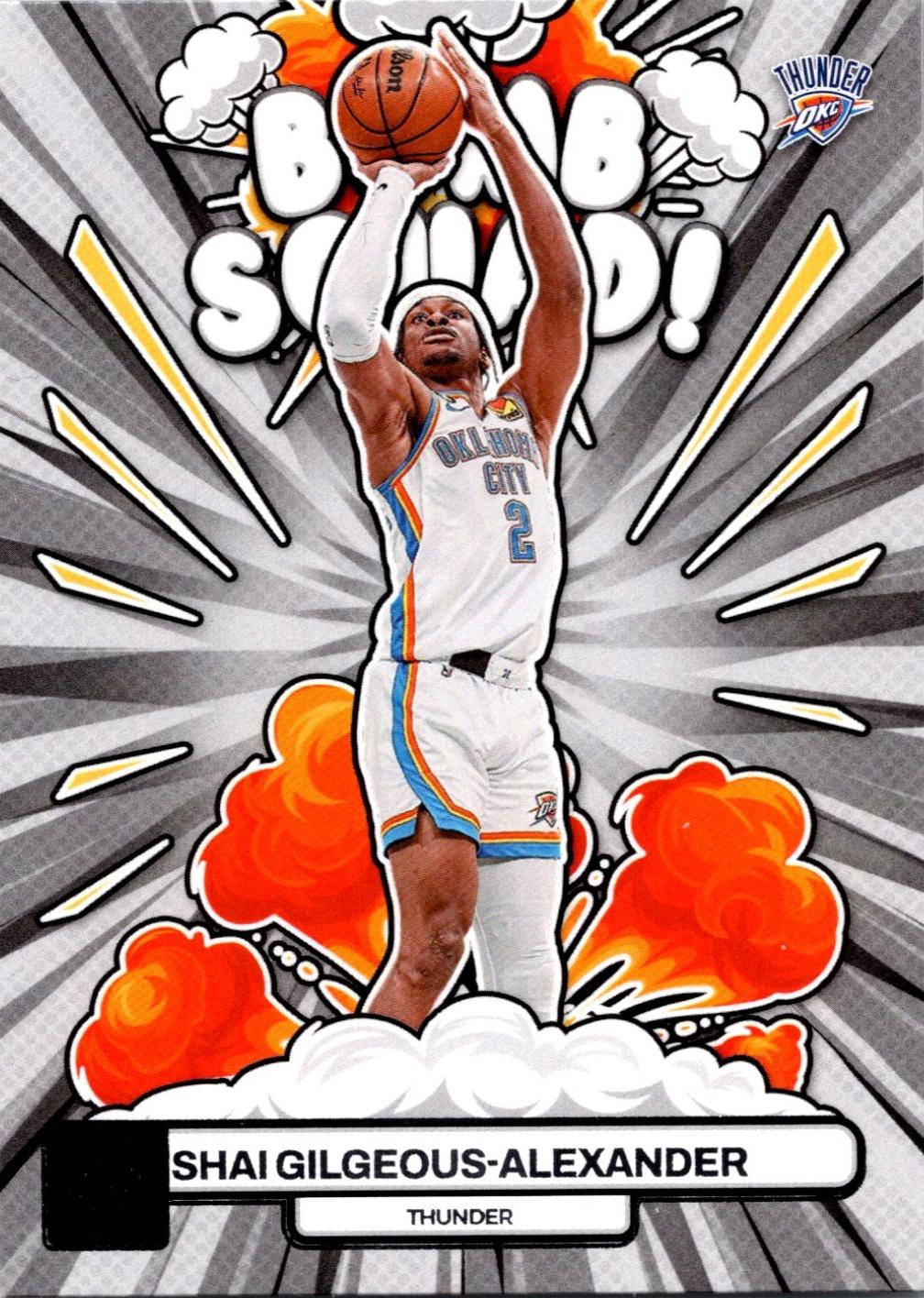 Shai Gilgeous Alexander #10 Basketball Cards 2023 Panini Donruss Bomb Squad
