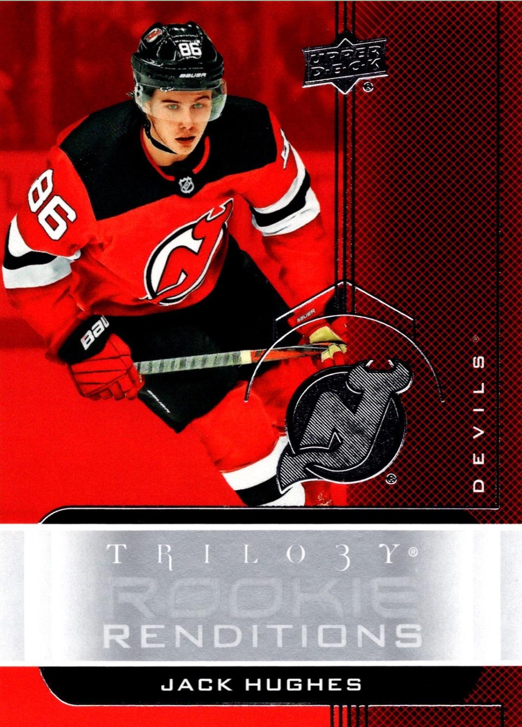 Jack Hughes #RR-50 2019-20 Upper Deck Trilogy Hockey Rookie Renditions