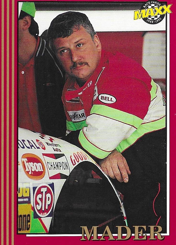 Dave Mader III #92 Racing Cards 1992 Maxx Red